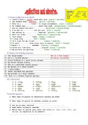 English Worksheet: adjectives and adverbs