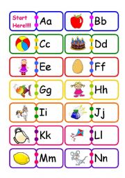 English Worksheet: Alphabet Domino!!!