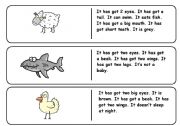 English Worksheet: animal domino