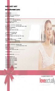 English Worksheet: Love is all around Lyrics