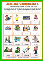 English Worksheet: Jobs and Occupations with transcription Part 1/5 + KEY (fully editable)