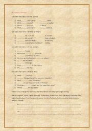 English worksheet: Elementary Exercises