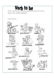 English Worksheet: VERB TO BE 