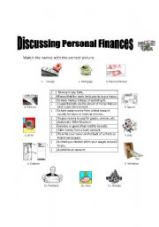 English Worksheet: Discussing Personal Finances