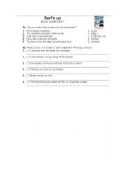 English Worksheet: Surfs up - Movie worksheet