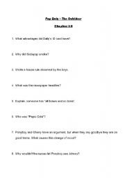 The Outsiders Worksheets