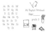 English worksheet: notebook cover