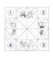 English Worksheet: Cootie catcher - toys