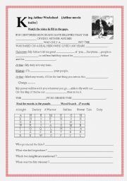 English Worksheet: King Athur Listening Activity