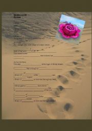 English Worksheet: Song: Desert Rose (Sting)