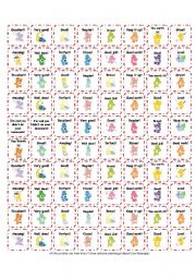 English Worksheet: Reward Stickers - Care Bear
