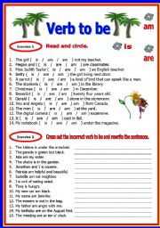 English Worksheet: Verb to be