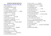 English Worksheet: INFINITIVE/GERUND/PARTICIPLE