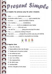 English Worksheet: PRESENT SIMPLE