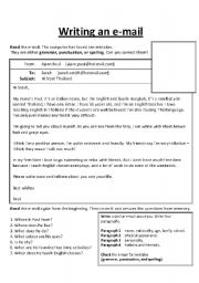 English Worksheet: Email Writing