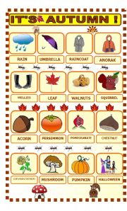 English Worksheet: Its Autumn