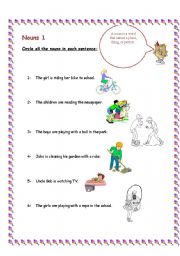 English worksheet: NOUNS