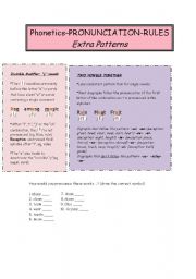 Phonetics-Pronunciation rules-Extra patterns