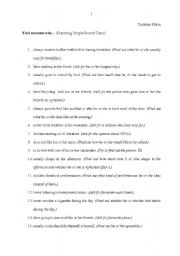 English Worksheet: find someone who