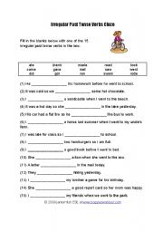 English Worksheet: Irregular Verbs