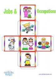 English Worksheet: Jobs and Occupations   -  3 different dice