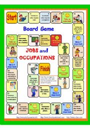 English Worksheet: JOBS and Occupations Board game 4/5 + instructions + key. Fully editable