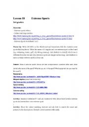 English Worksheet: Extreme Sports