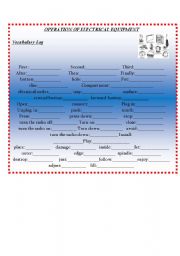 English Worksheet: Give and follow instructions to operate electrical devices