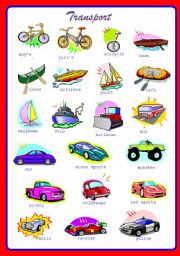 English Worksheet: Transport 1 **fully editable