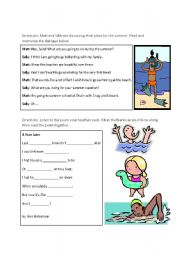 English worksheet: The Beach pt. 2