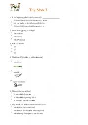 English Worksheet: Toy Store 3