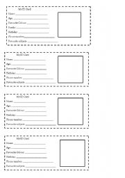 English Worksheet: ID card for first class