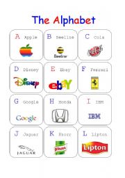 English Worksheet: The ABC Famous brands and firms - page 1