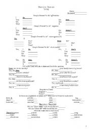 English Worksheet: Living- Pg 3 and 4