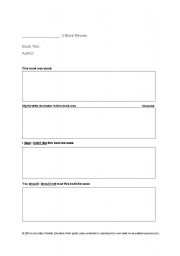 English Worksheet: Elementary Book Review