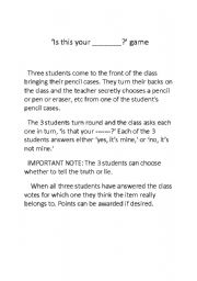 English worksheet: Possession