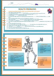 English Worksheet: HEALTH PROBLEMS