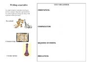 English Worksheet: Narrative template