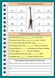 English Worksheet: Working with words