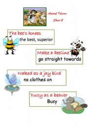 English Worksheet: Animal Idioms 2