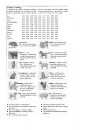 English Worksheet: Chinese Astrology