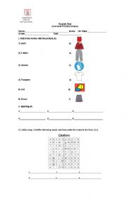 English worksheet: Written Test 