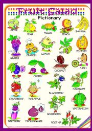 English Worksheet: Fruit Salad Pictionary