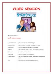 English Worksheet: Video Session - Starstruck, Disney Channel