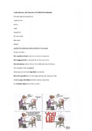 English worksheet: Good manners