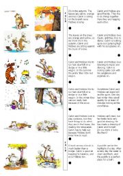 English Worksheet: Calvin and Hobbes punch card