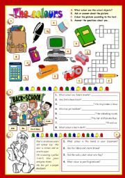 English Worksheet: THE COLOURS