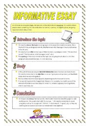 English Worksheet: how to write an informative essay