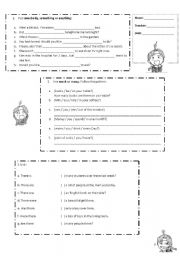 English Worksheet: Somebody Some/Anything