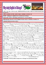 English Worksheet: A TOUR AROUND ENGLISH SPEAKING COUNTRIES - USA-   CHICAGO